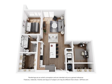 bedroom floor plan  the residences at city center apartments